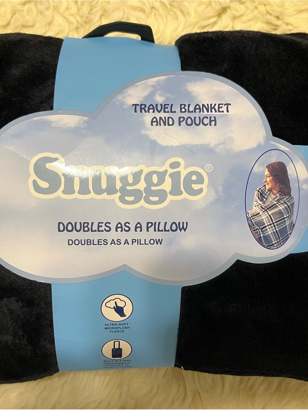 Travel Blanket or Pillow - Black
